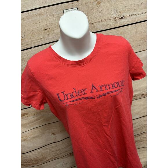 Under Armour Womens Hunting Shirt Size Medium Womens Pink Casual Short Sleeve - Picture 6 of 13